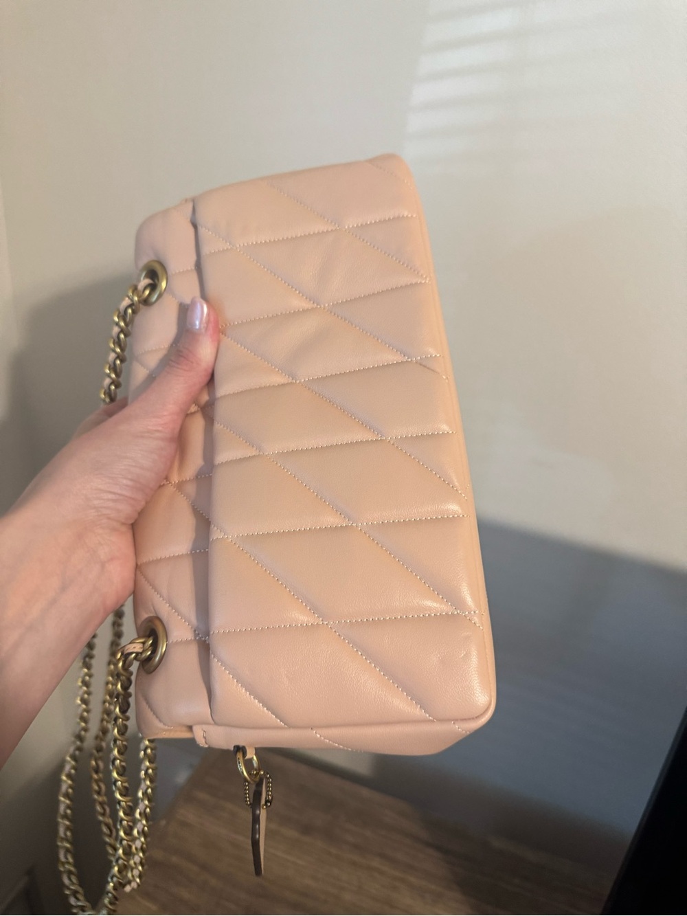 COACH Quilted Tabby 26 Shoulder Bag - Cream - Picture 7 of 16